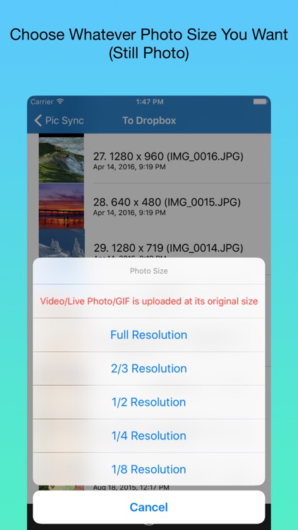 Pic Sync for Dropbox