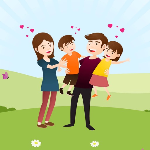 Joyful Family iMessage Photo Stickers icon