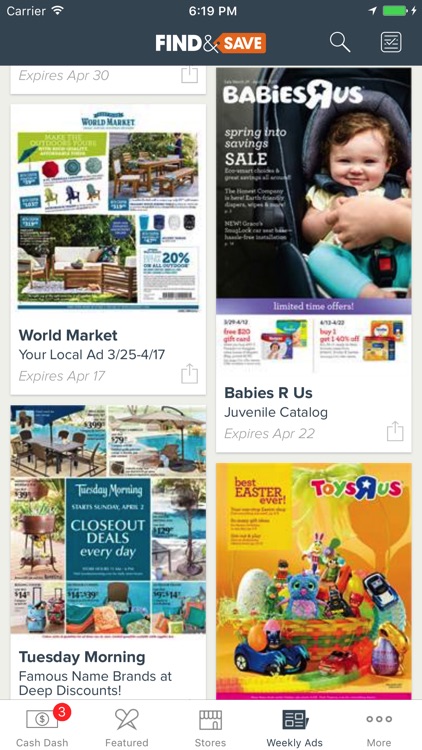 Find&Save - Cash Back, Coupons, and Local Shopping