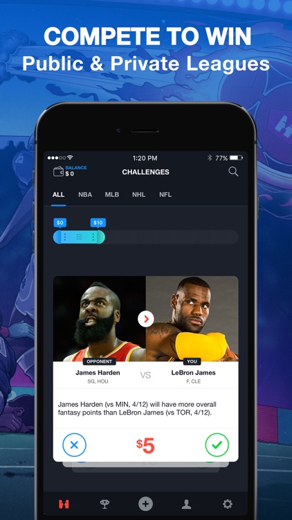 No Halftime - One on One Fantasy Sports Matchups screenshot-3