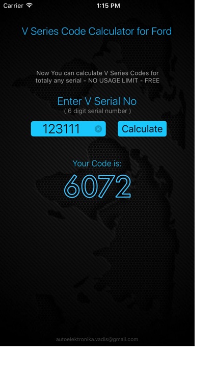 VSeries Code Calculator