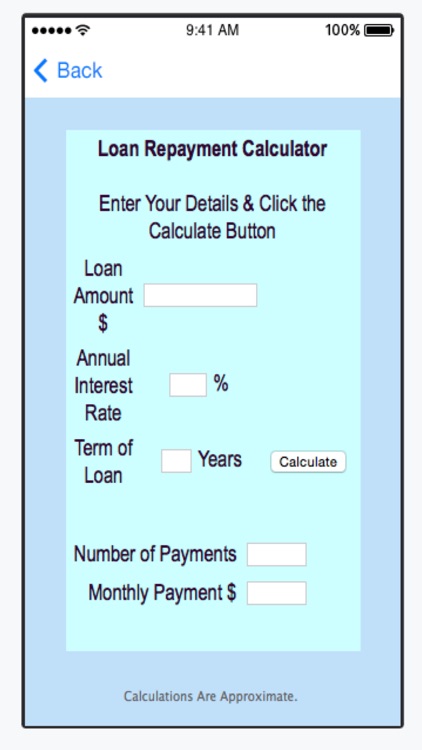 Loan Repayment Calculator App