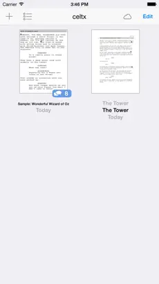 Screenshot 1 celtx script iphone