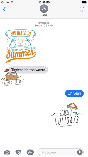 Animated Summer Fun Quotes Stickers(圖3)-速報App