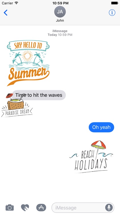 Animated Summer Fun Quotes Stickers