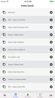 Screenshot 2 Celtx Index Cards iphone