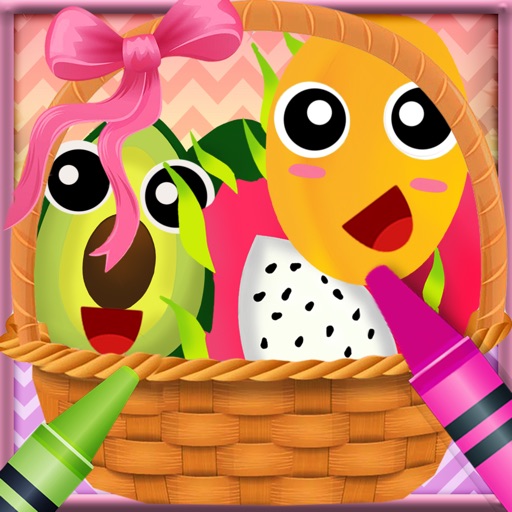 Fruit Vocab & Paint Game 2 - Artstudio for kids iOS App