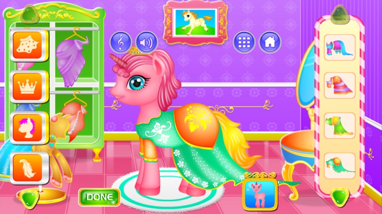 Unicorn Princess Dressup & Cleanup