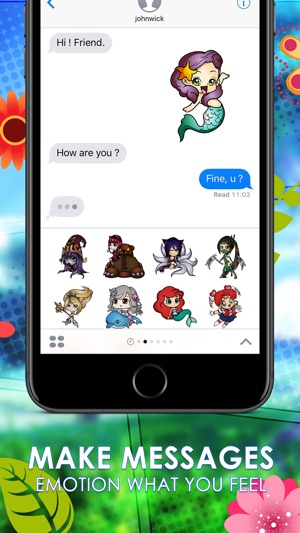 Anime Girls Emoji Chibi Stickers for iMessage(圖2)-速報App