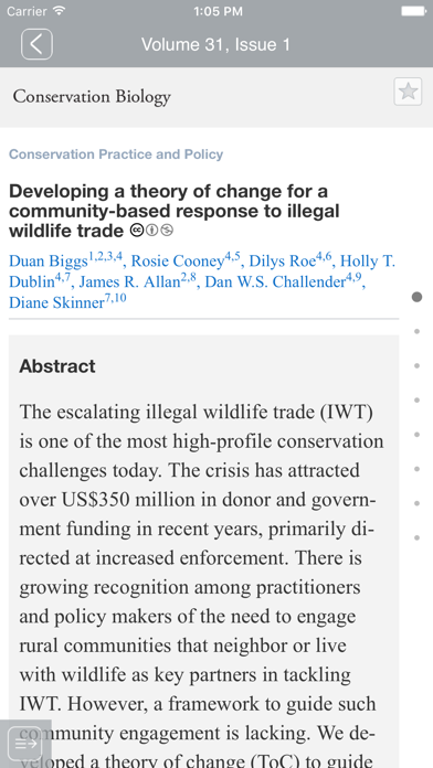 How to cancel & delete Conservation Biology from iphone & ipad 4