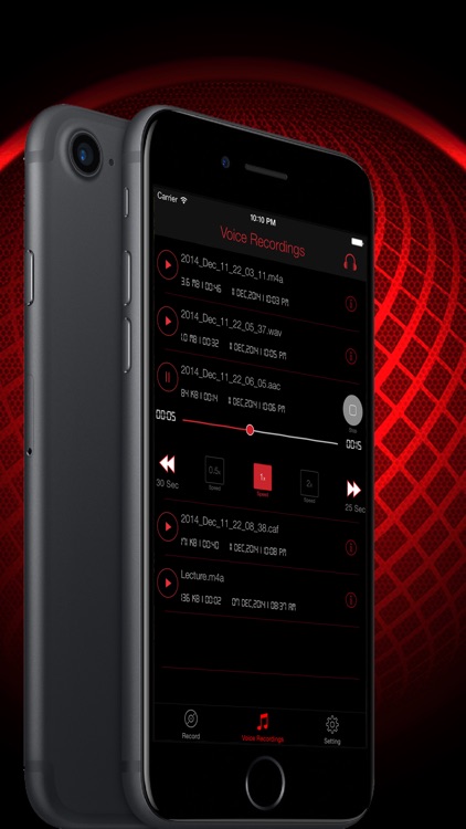 HD Audio Recorder : WAV,M4A,AAC,MP4,CAF,Voice Memo
