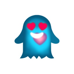 Cute Heart Glowing Ghost Stickers stickers