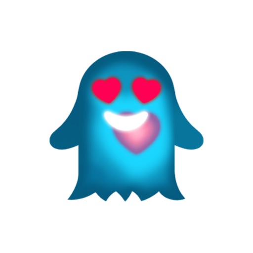 Cute Heart Glowing Ghost Stickers stickers icon