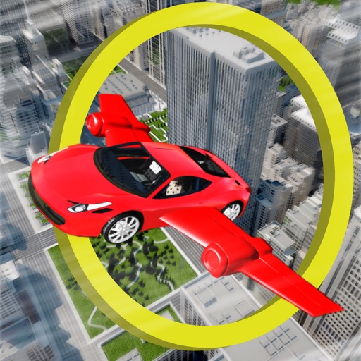 Fly Car in City icon