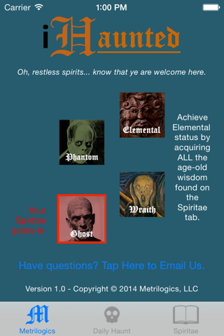 iHaunted from Metrilogics - náhled