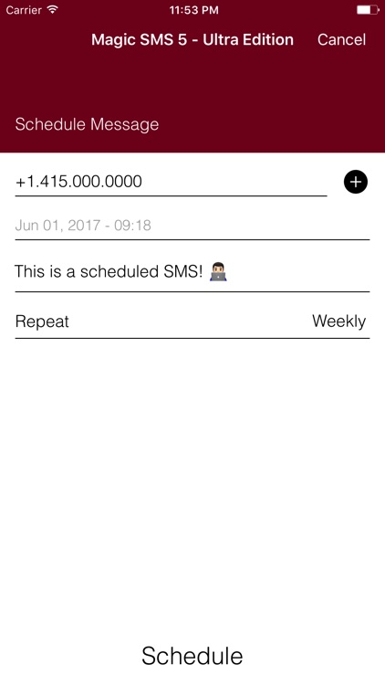 Magic SMS 5 Ultra Edition: Schedule Text Messages