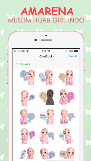 Amarena 3D Hijabgirl Indo Stickers for iMessage(圖1)-速報App