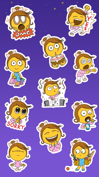 Sleepless Girl Stickers