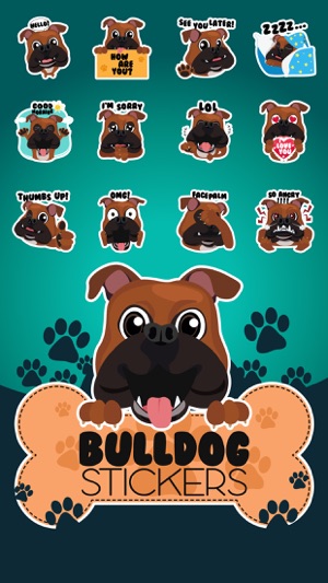 Bulldog Expressions Stickers for iMessage(圖1)-速報App