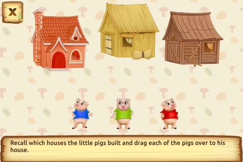 Three Little Pigs - fairy tale with games for kids screenshot 3