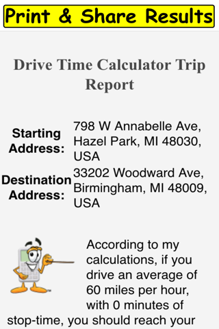 Drive Time Calculator screenshot 4