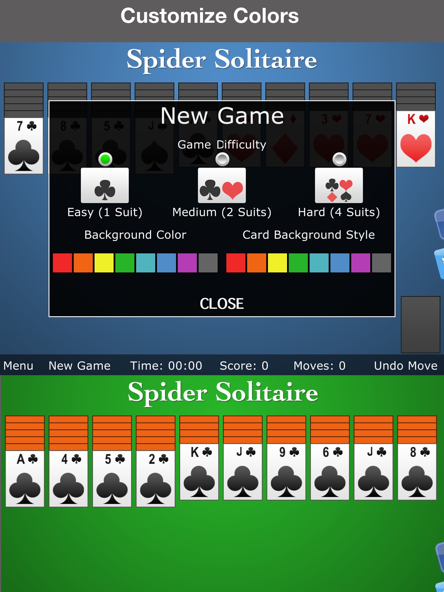 Spider Solitaire Swift screenshot 3