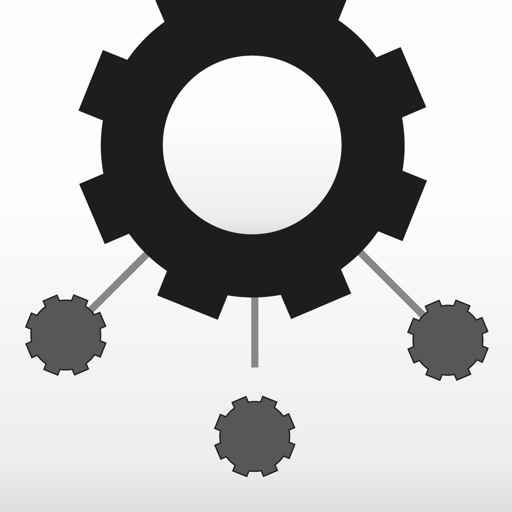 Cogwheels BW : black & white rotating gear wheel icon