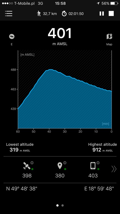 GPS Altimeter - Altitude & Map Elevation, compass