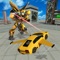 Future Flying Super Car: Robot Fighter Stunts 3D