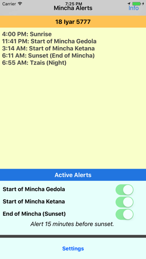 Mincha Alerts - Automatic Prayer Reminders(圖1)-速報App