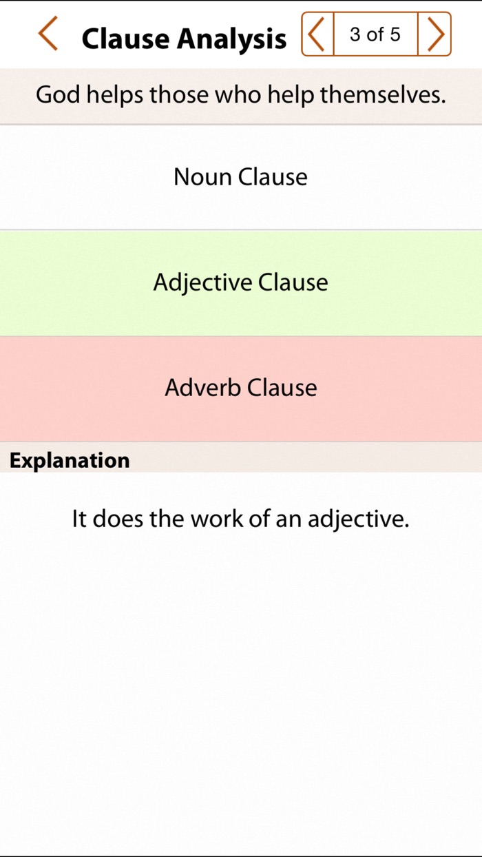 Grammar Express Clause Analysis Lite