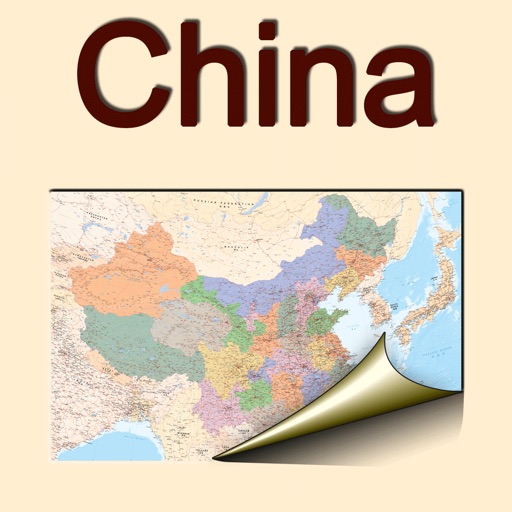 China. Political map. icon