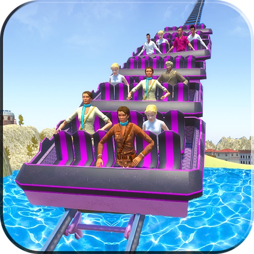 Mountain Thrilling Super Real Roller coaster 3D icon