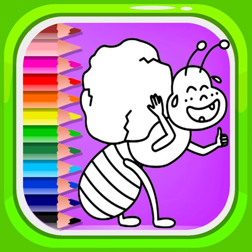 Little Ants Coloring Book Games Education Icon