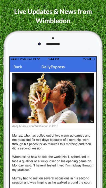 Livescore for Wimbledon 2017 Results and News App