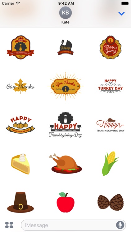 Thanksgiving Day - Stickers for iMessage