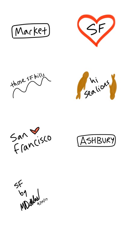 San Francisco sticker, SF me stickers for iMessage