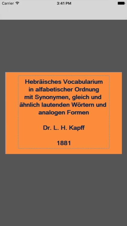 Hebräisch-Deutsch (Kapff)