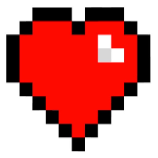 8 bit stickers lover icon