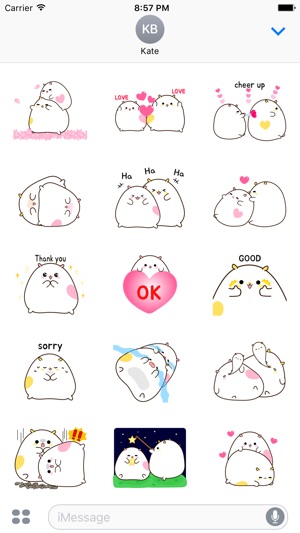 Hamsoji - Fat & Lazy Hamster Animated Gif Stickers(圖1)-速報App