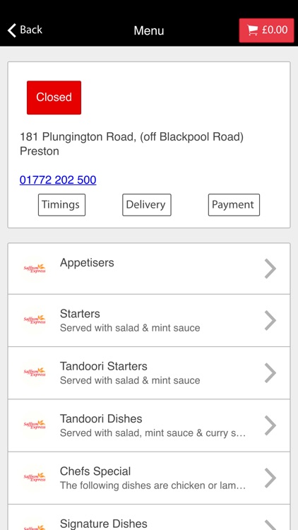 Saffron Express Preston