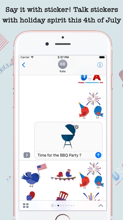 Animated 4th Of July Emojis For iMessage