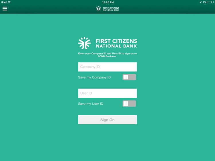FirstCNB Business for iPad