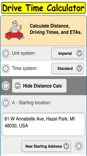 Drive Time Calculator