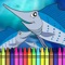 Aquatic Coloring E-Book-Ocean Animals Paint Pages