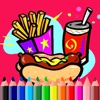 Fast Food Coloring Book Pages Games Education