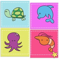 해양 매치 퍼즐은 아이의 쌍을 찾기