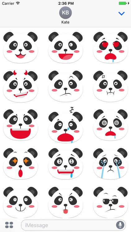 Panda Emoji Stickers for iMessage