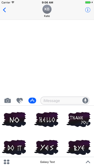 Galaxy Text Stickers