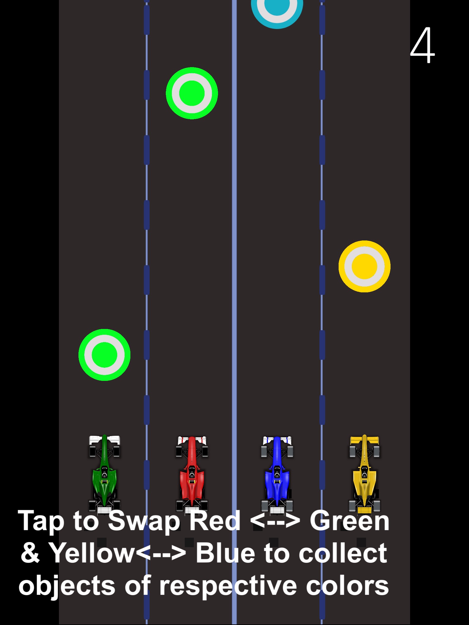 4 Car swap race - Brain Twister screenshot 2